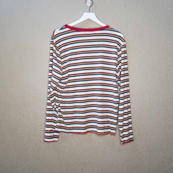 70s asthetic Plus size Long sleeve crop tshirt - Picture 2 of 4